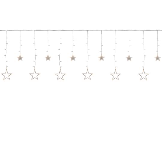 138ct. Clear LED Star Drop Window Curtain Christmas Lights with Clear Wire By Northlight | 17.75 ft | Michaels®
